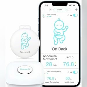 Sense-U Smart Baby Abdominal Movement Monitor 3, Color Green Like-New Condition